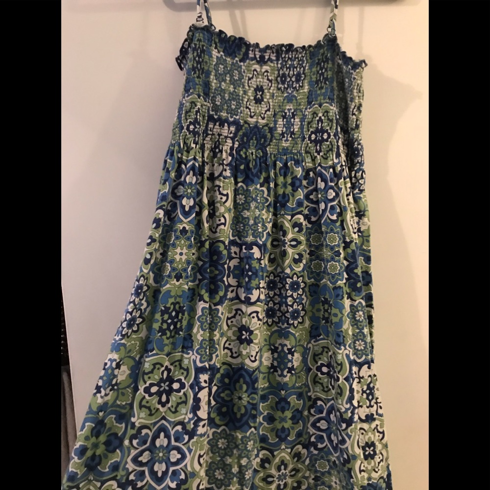 Loft Medallion Print Smocked Knee Length Dress
